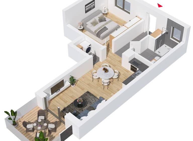 Wohnung zum Kauf - Erstbezug 274.900 € 2 Zimmer 59,2 m² 1. Geschoss Salching 94330