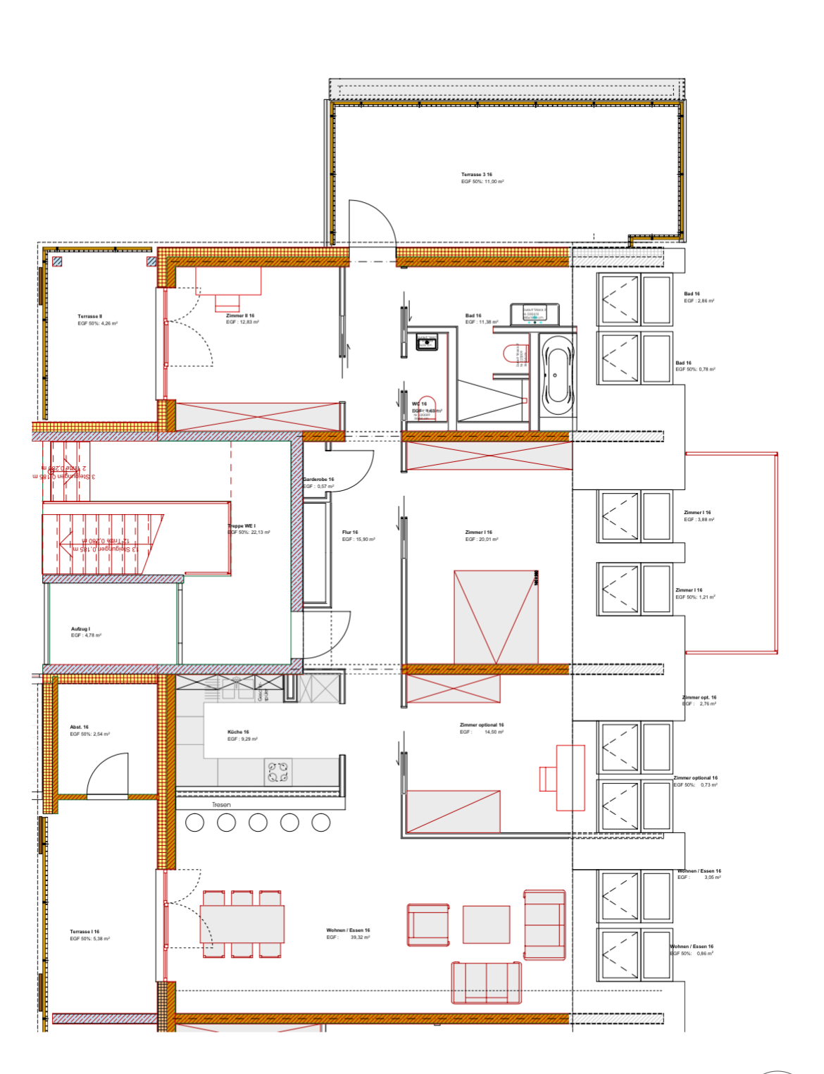 Penthouse zur Miete 2.700 € 4 Zimmer 152 m²<br/>Wohnfläche 5.<br/>Geschoss ab sofort<br/>Verfügbarkeit Flüggestraße 11 Winterhude Hamburg 22303