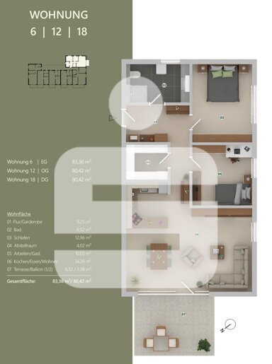 Wohnung zur Miete 860 € 3 Zimmer 80,4 m² Stadtsteinach Stadtsteinach 95346