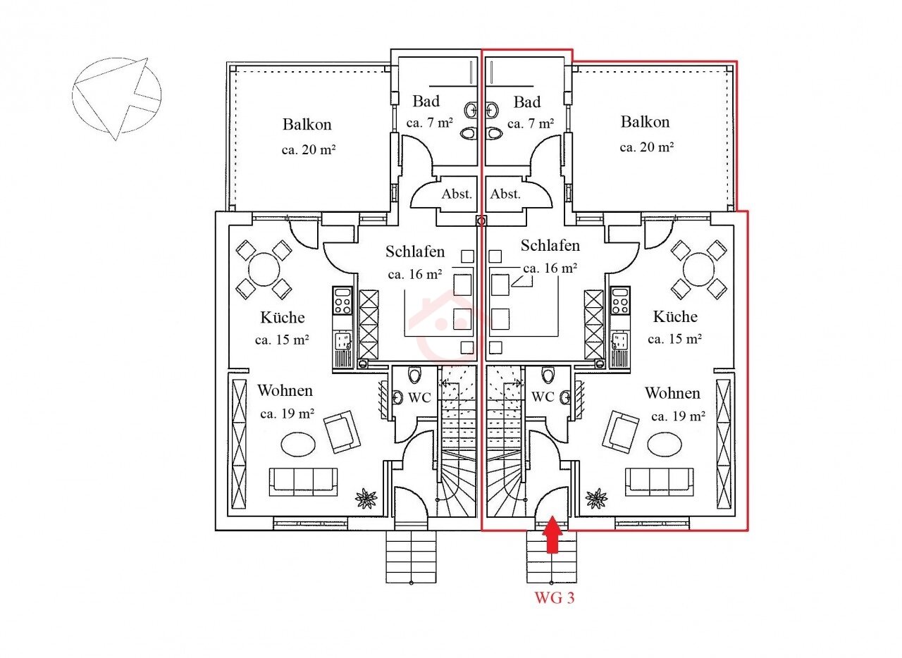 Wohnung zum Kauf 241.200 € 2 Zimmer 67 m²<br/>Wohnfläche EG<br/>Geschoss Herborn Herborn 35745