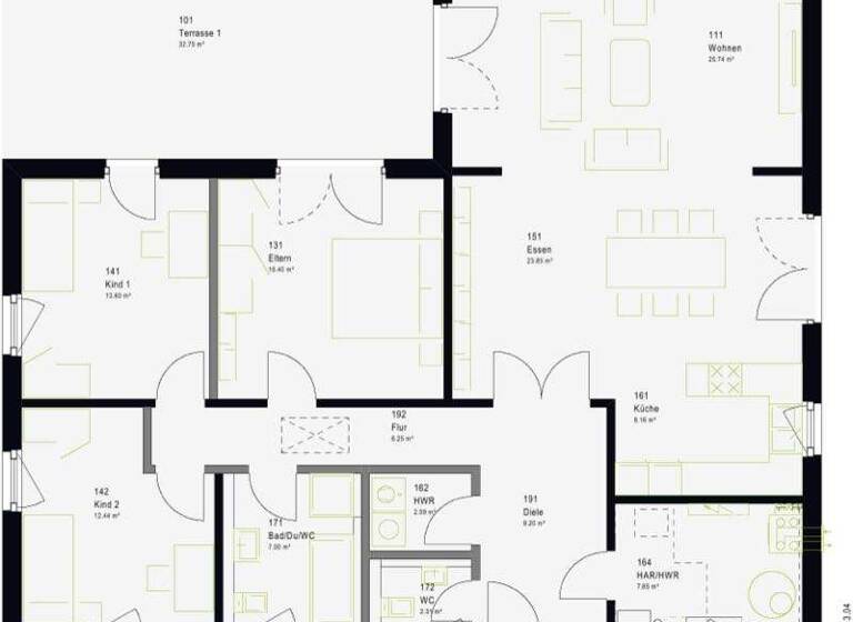Bungalow zum Kauf - Erstbezug provisionsfrei 565.189 € 4 Zimmer 157,8 m² 620 m² Grundstück Linden Bochum 44879