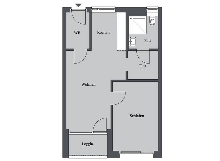 Wohnung zur Miete 471 € 2 Zimmer 51,5 m² 2. Geschoss frei ab 01.06.2026 Oheriedentrift 6 Bemerode Hannover 30539