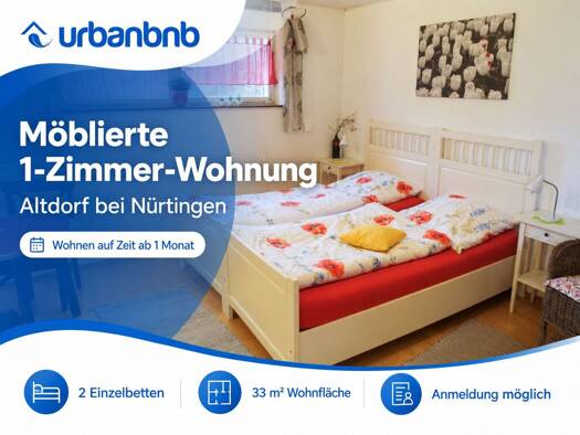 Wohnung zur Miete auf Zeit 720 € 1 Zimmer 33 m² frei ab 20.04.2027 Bahnhofstraße Altdorf 72655