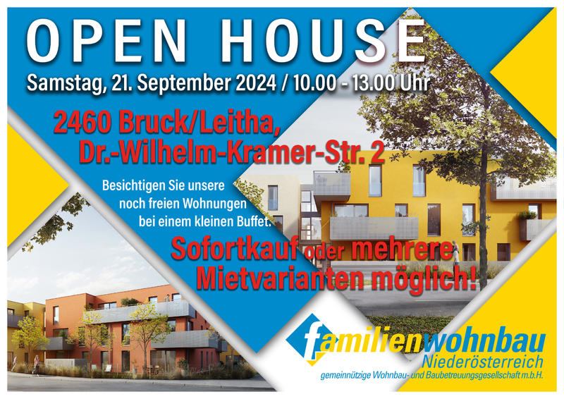 Wohnung zur Miete 861,40 € 3 Zimmer 70,6 m²<br/>Wohnfläche 1.<br/>Geschoss Dr. Wilhelm Kramer-Straße 2 Bruck an der Leitha 2460