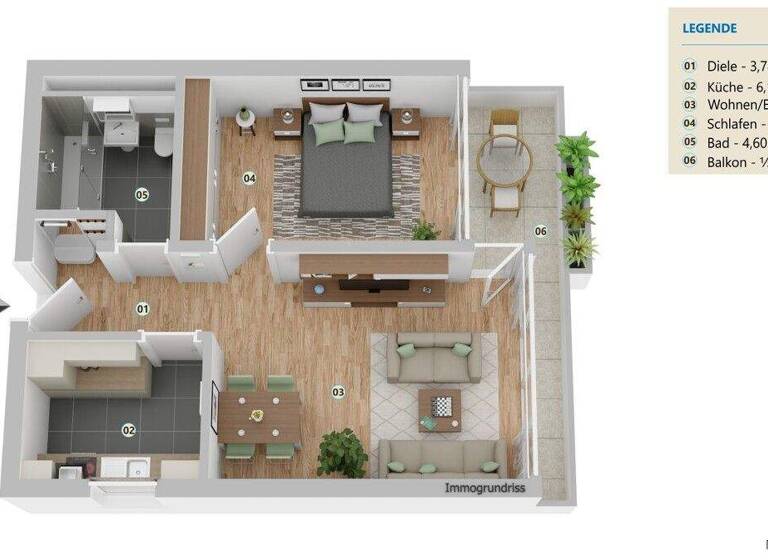 Wohnung zum Kauf 150.000 € 2 Zimmer 48 m² Kadelburg Küssaberg / Kadelburg 79790