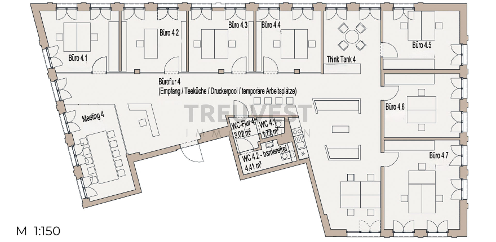 Bürofläche zur Miete provisionsfrei 16 € 249 m²<br/>Bürofläche ab 249 m²<br/>Teilbarkeit Oberbilk Düsseldorf 40227