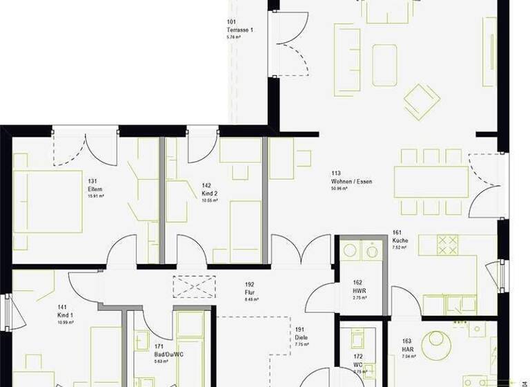 Bungalow zum Kauf - Erstbezug provisionsfrei 299.000 € 4 Zimmer 130 m² 450 m² Grundstück Reitzenhain 56357
