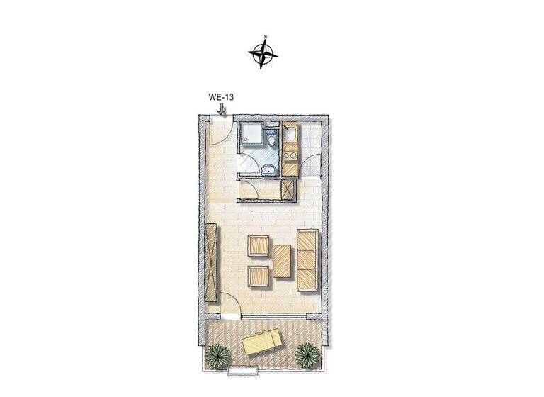 Studio zum Kauf 129.000 € 1 Zimmer 36,8 m² 2. Geschoss Litschgistraße 9 Bad Krozingen 79189