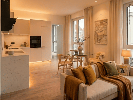 Wohnung zur Miete - Erstbezug 685 € 2 Zimmer 44,2 m² 1. Geschoss frei ab sofort Friedrich-Bosse-Straße 67 Möckern Leipzig 04159