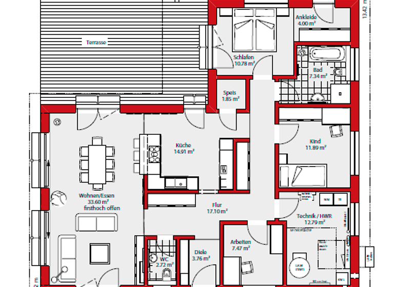 Bungalow zum Kauf provisionsfrei 628.600 € 5 Zimmer 129 m² 525 m² Grundstück Mörzheim Landau in der Pfalz 76829