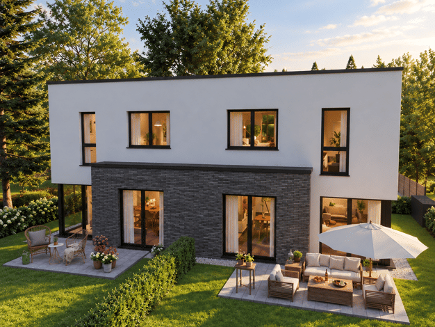 Doppelhaushälfte zum Kauf - Erstbezug provisionsfrei 951.500 € 5 Zimmer 134 m² 407 m² Grundstück frei ab 30.10.2026 Vogt-Bornkast-Weg 6 Schnelsen Hamburg 22457