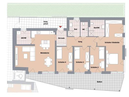 Wohnung zum Kauf 686.700 € 4 Zimmer 129 m² 1. Geschoss frei ab 01.03.2027 Eggenberg Graz 8051