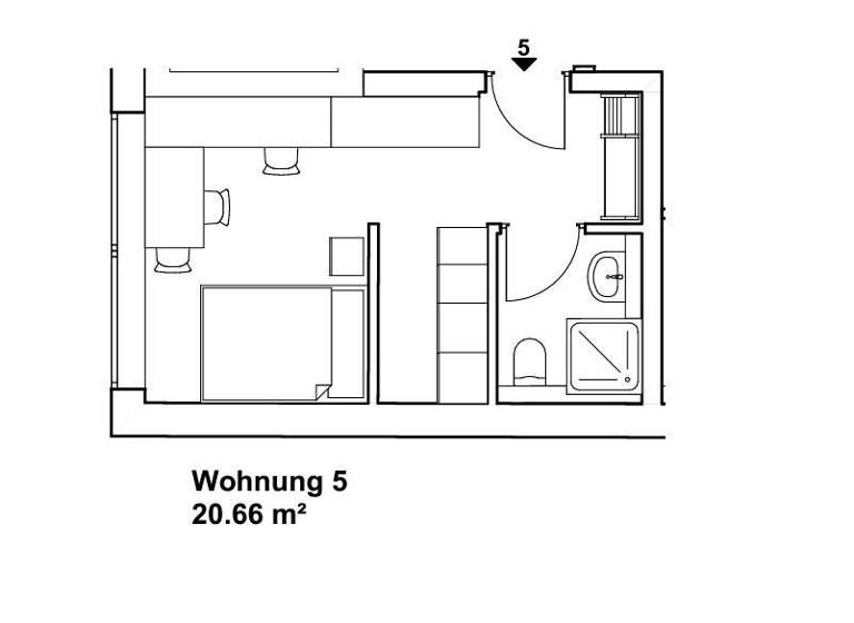 Studio zum Kauf provisionsfrei als Kapitalanlage geeignet 149.700 € 1 Zimmer 20,7 m² Seeleinsbühl Nürnberg 90431
