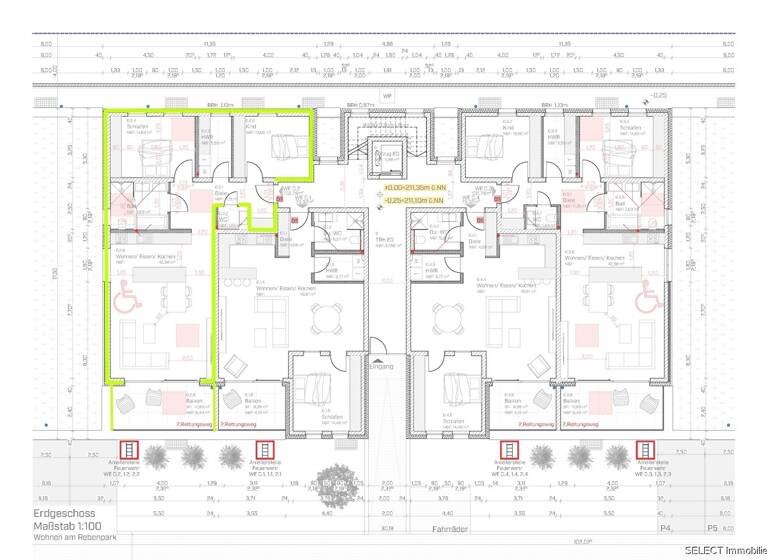 Wohnung zum Kauf 375.000 € 3 Zimmer 102,8 m² EG Kleinblittersdorf 66271