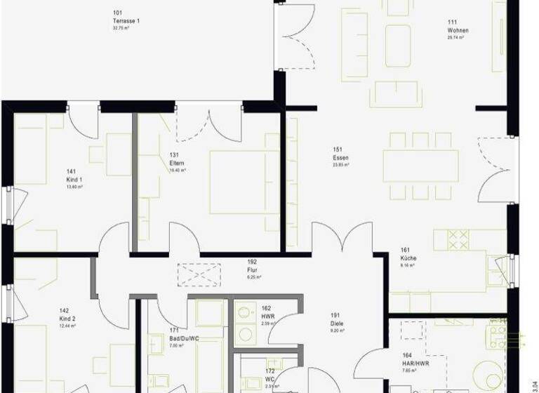 Bungalow zum Kauf 587.168 € 4 Zimmer 168 m² 1.000 m² Grundstück Niedersedlitz Lenzkirch 79849