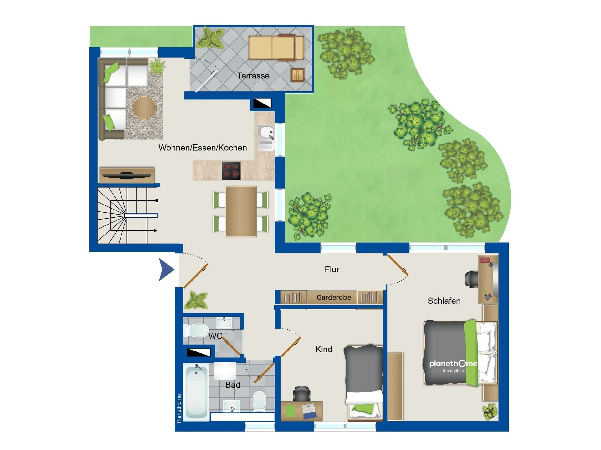 Wohnung zum Kauf 579.000 € 4 Zimmer 94,4 m²<br/>Wohnfläche EG<br/>Geschoss Möhringen - Mitte Stuttgart 70567