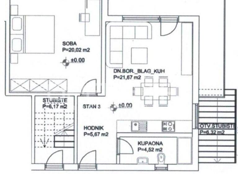 Wohnung zum Kauf 254.320 € 2 Zimmer 60 m² Vis