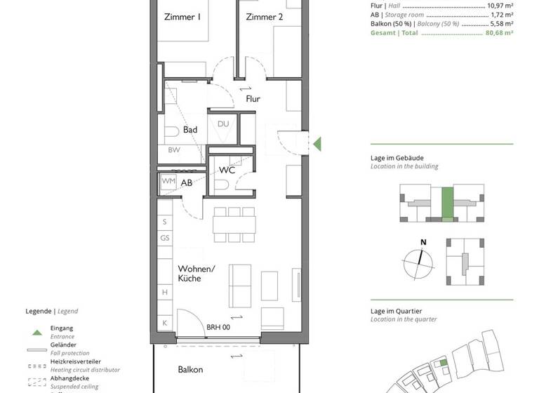 Wohnung zum Kauf 399.000 € 3 Zimmer 80,7 m² 2. Geschoss Marmorweg 11 Naunhof 04683