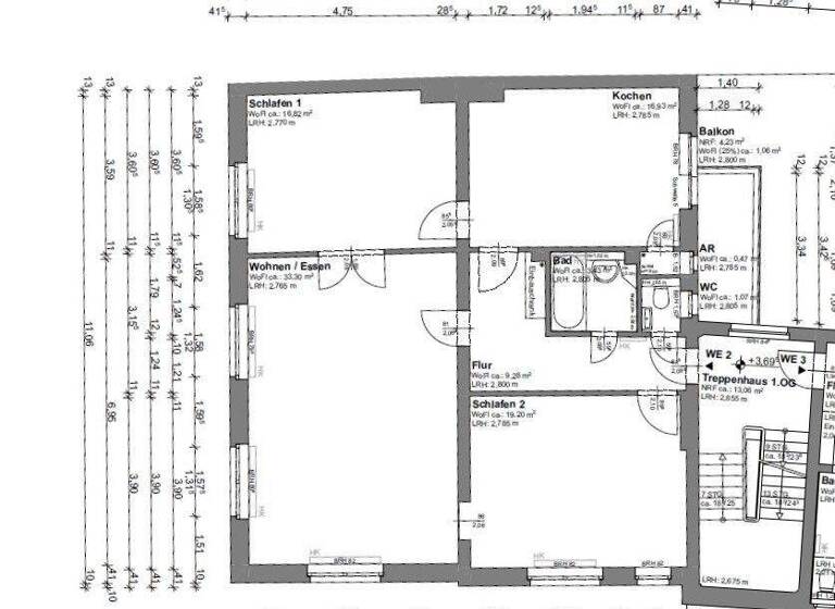 Wohnung zur Miete 1.300 € 3 Zimmer 102 m² Dellbrück Köln / Dellbrück 51069