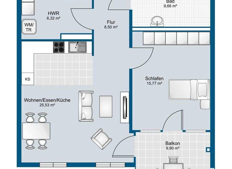 Wohnung zur Miete - Erstbezug 870 € 2 Zimmer 72,5 m² Lingen 49808