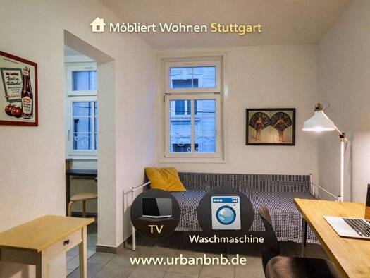 Studio zur Miete Wohnen auf Zeit 990 € 1 Zimmer 17 m² frei ab sofort Leonhardstrasse 0 Mitte Stuttgart Zentrum 70182