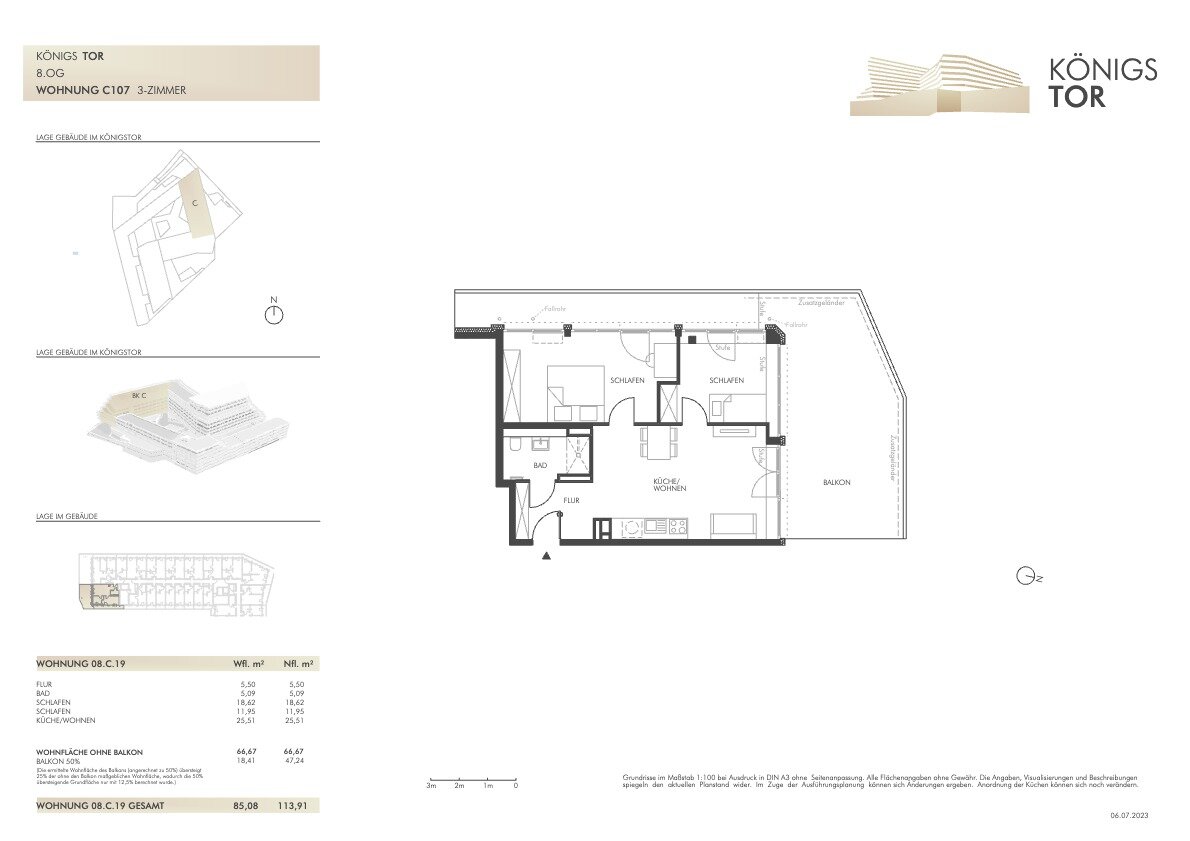 Wohnung zur Miete 1.344 € 3 Zimmer 85,2 m²<br/>Wohnfläche 8.<br/>Geschoss 01.04.2025<br/>Verfügbarkeit Dr.-Gessler-Straße 2 Königswiesen - Nord Regensburg 93051