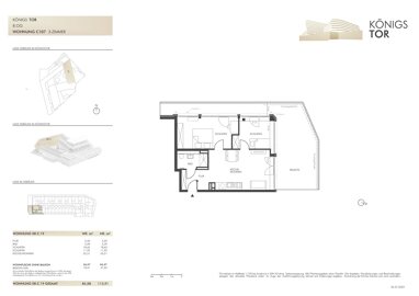 Wohnung zur Miete 1.344 € 3 Zimmer 85,2 m² 8. Geschoss frei ab 01.04.2025 Dr.-Gessler-Straße 2 Königswiesen - Nord Regensburg 93051