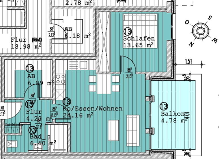 Wohnung zum Kauf - Erstbezug 358.000 € 2 Zimmer 59 m² Bad Zwischenahn I Bad Zwischenahn 26160