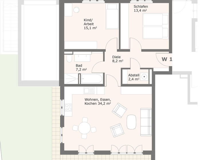 Wohnung zum Kauf provisionsfrei 743.000 € 3 Zimmer 90,9 m²<br/>Wohnfläche Gartenberg Geretsried 82538