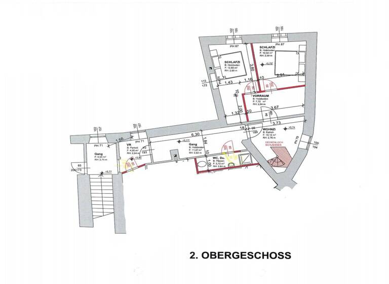Wohnung zur Miete 311 € 3 Zimmer 56,4 m² 2. Geschoss Neunkirchen 2620