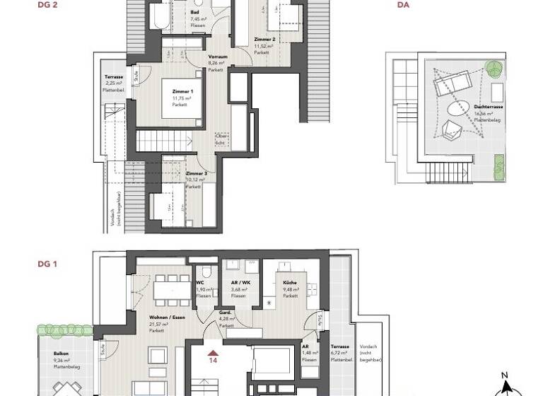 Wohnung zum Kauf - Erstbezug 1.078.000 € 4 Zimmer 91,5 m² Rotenmühlgasse 56 Wien 1120