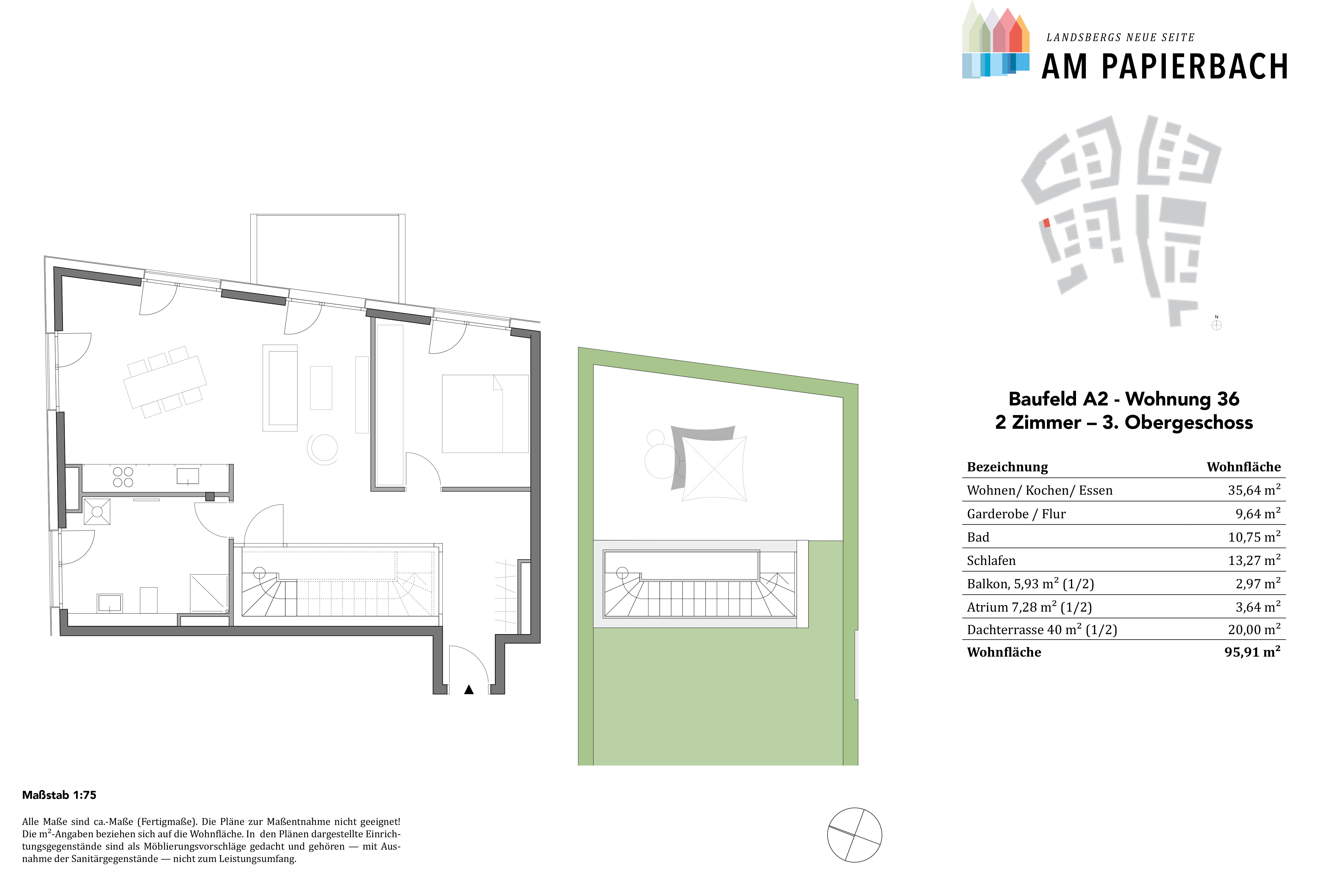 Wohnung zum Kauf provisionsfrei 759.900 € 2 Zimmer 95,9 m²<br/>Wohnfläche 3.<br/>Geschoss Stadtgebiet Landsberg am Lech 86899