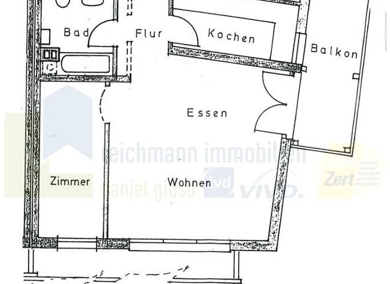Wohnung zum Kauf 195.000 € 3 Zimmer 74 m²<br/>Wohnfläche 1.<br/>Geschoss Bad Dürrheim Bad Dürrheim 78073