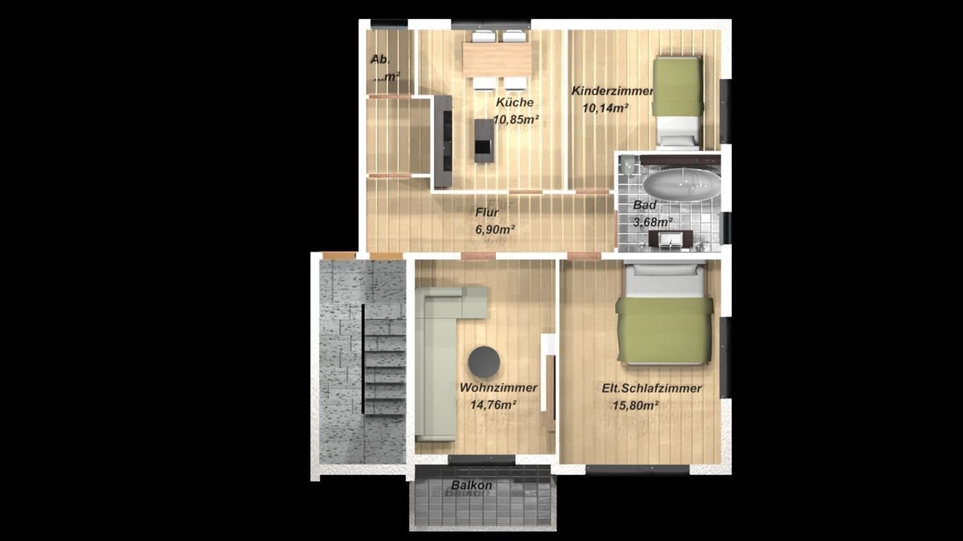 Wohnung zum Kauf 149.000 € 3 Zimmer 65,8 m²<br/>Wohnfläche 1.<br/>Geschoss Otterswang Bad Schussenried 88427