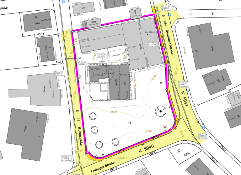 Grundstück zum Kauf provisionsfrei 440.000 € 2.070 m² Grundstück Baugenehmigung vorhanden Beuroner Straße 32 Buchheim 88637