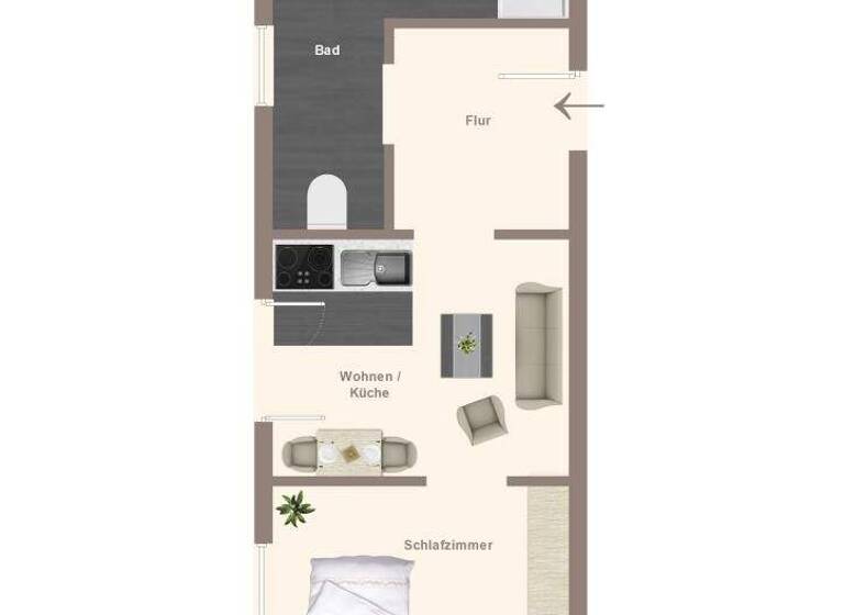 Wohnung zur Miete 180 € 1 Zimmer 39,9 m² EG Spreetal 15 Großpostwitz 02692