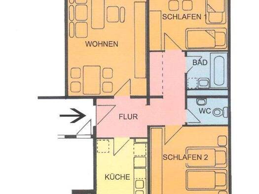 Wohnung zur Miete 623 € 3 Zimmer 74,9 m² EG frei ab 01.05.2026 Untere Bornwiesenstraße 16 Oberzwehren Kassel 34132