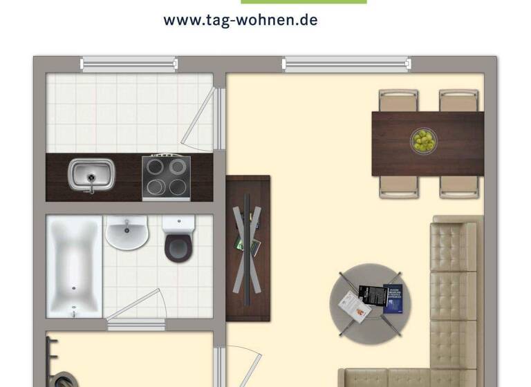 Studio zur Miete 250 € 1 Zimmer 26,3 m² 4. Geschoss frei ab 01.05.2026 Störtebekerstraße 5 Bergen Bergen auf Rügen 18528
