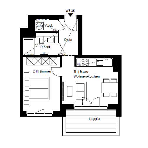 Wohnung zum Kauf provisionsfrei 313.500 € 2 Zimmer 43,1 m²<br/>Wohnfläche 3.<br/>Geschoss Roelckestraße 111 Weißensee Berlin 13086