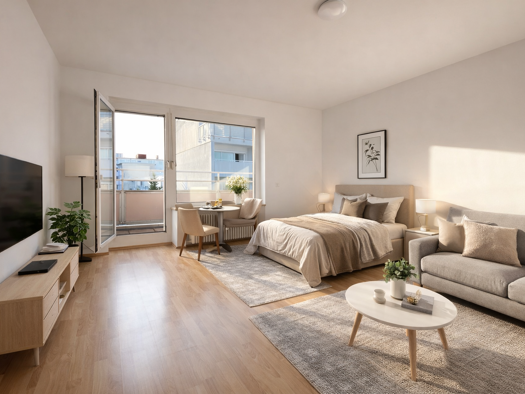 Studio zur Miete 480 € 1 Zimmer 36,3 m² 4. Geschoss frei ab sofort Harmoniestraße 6 Gärten b Wöhrd Nürnberg 90489