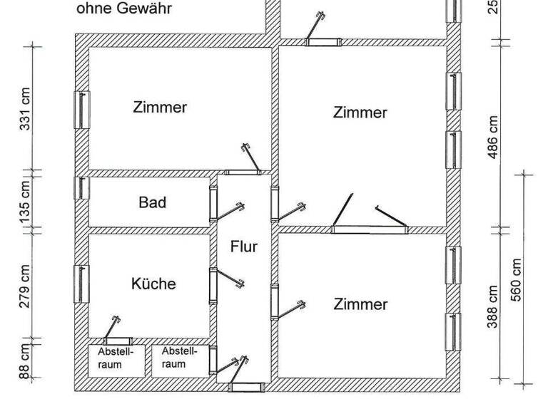 Wohnung zur Miete 650 € 4 Zimmer 92,4 m² 1. Geschoss frei ab 01.05.2026 Güstrow 18273