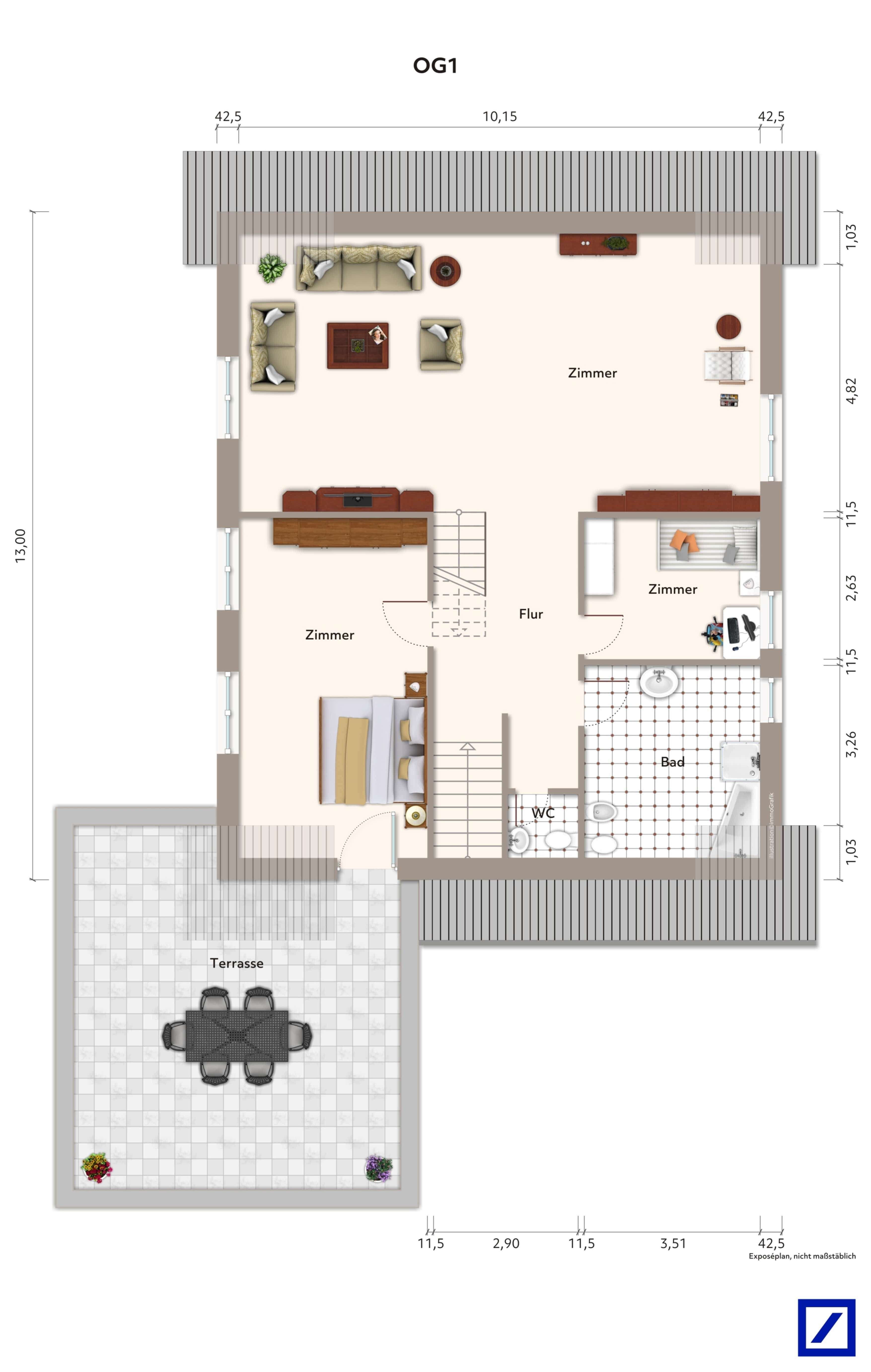 Maisonette zur Miete 1.400 € 4 Zimmer 140 m²<br/>Wohnfläche ab sofort<br/>Verfügbarkeit Rheinkamp - Mitte Moers 47445