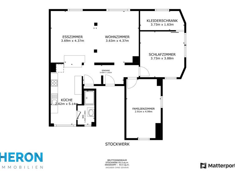 Wohnung zum Kauf 395.000 € 3 Zimmer 90 m²<br/>Wohnfläche 3.<br/>Geschoss Feuerbach Stuttgart / Feuerbach 70469