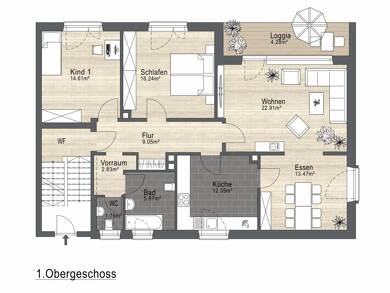 Wohnung zum Kauf 209.000 € 4 Zimmer 103,4 m² 1. Geschoss Sperberweg Hammerweg Weiden in der Oberpfalz 92637
