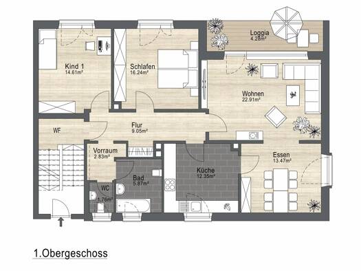 Wohnung zum Kauf 209.000 € 4 Zimmer 103,4 m² 1. Geschoss Sperberweg Hammerweg Weiden in der Oberpfalz 92637