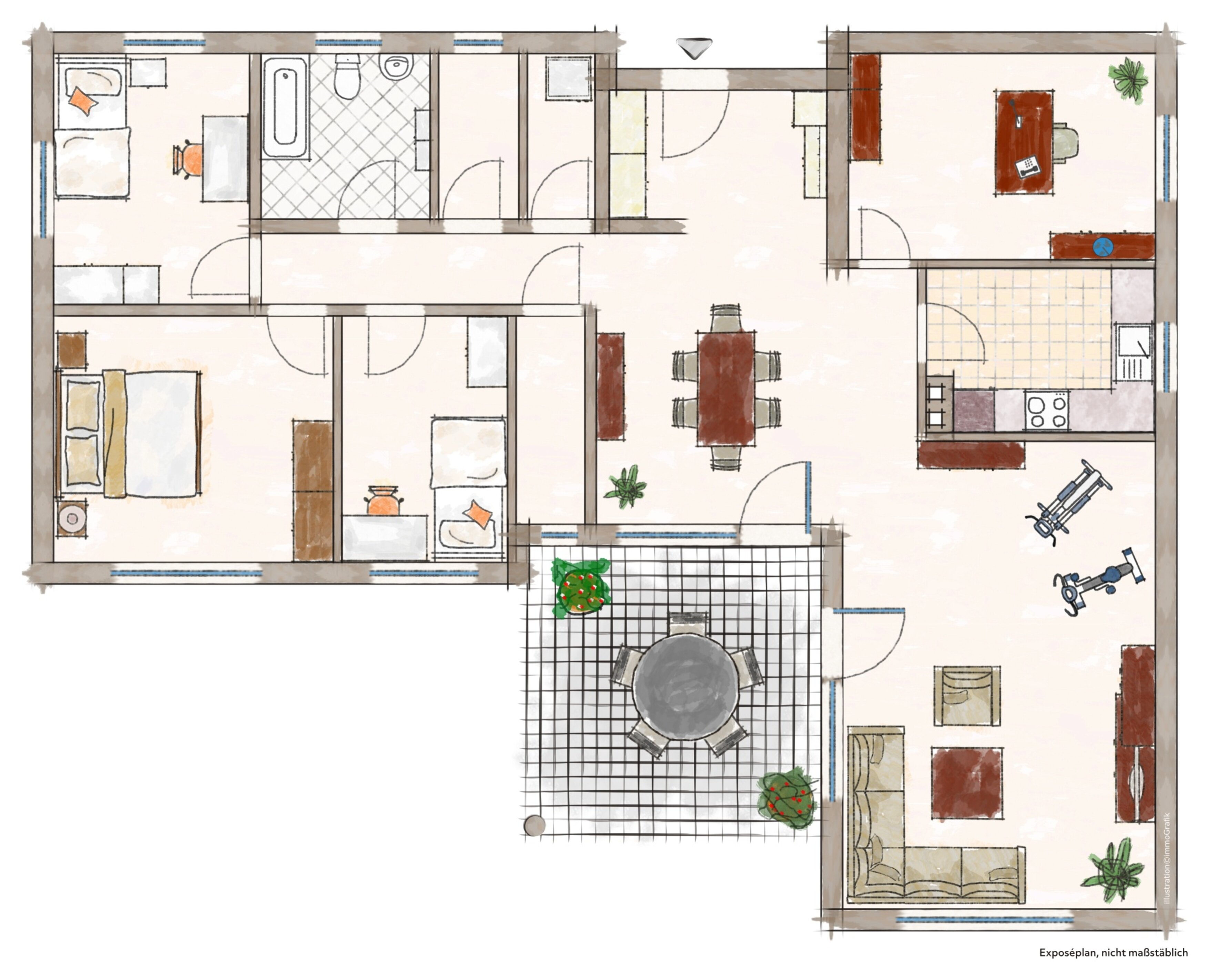 Wohnung zur Miete 1.260 € 5 Zimmer 130 m²<br/>Wohnfläche EG<br/>Geschoss ab sofort<br/>Verfügbarkeit Rosenbacherstr. 29 Marloffstein Marloffstein 91080