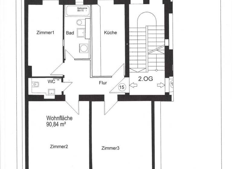 Wohnung zur Miete 2.230 € 3 Zimmer 90 m²<br/>Wohnfläche 2.<br/>Geschoss ab sofort<br/>Verfügbarkeit Käthe-Niederkirchner-Straße 1 Prenzlauer Berg Berlin 10407