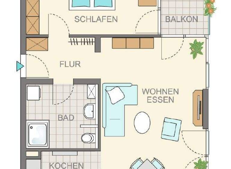 Wohnung zum Kauf 405.000 € 2 Zimmer 60 m² 1. Geschoss Graßlfing Olching 82140