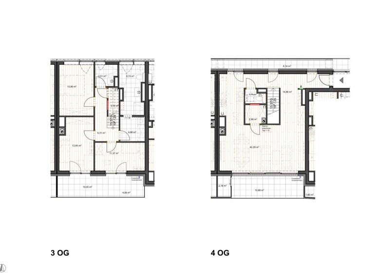 Penthouse zum Kauf - Erstbezug 1.200.000 € 4 Zimmer 127,2 m² 4. Geschoss Lichtenfelsgasse Innere Stadt Klagenfurt am Wörthersee 9020