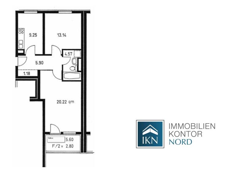 Wohnung zum Kauf 119.000 € 2 Zimmer 56 m² 1. Geschoss frei ab sofort Krebsförden Schwerin 19061